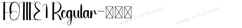 FOTILE1 Regular字体转换